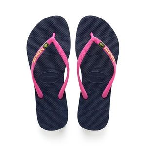 NWT Havaianas women slim strap brazil logo sandal